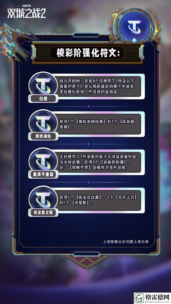 云顶之弈S13棱彩阶强化符文具体解析