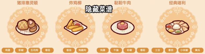 我的休闲时光隐藏菜谱配方攻略一览