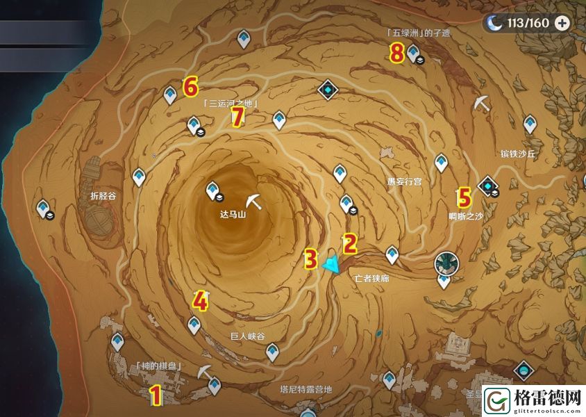 原神千壑沙地元能尖碑在哪 原神千壑沙地元能尖碑位置一览