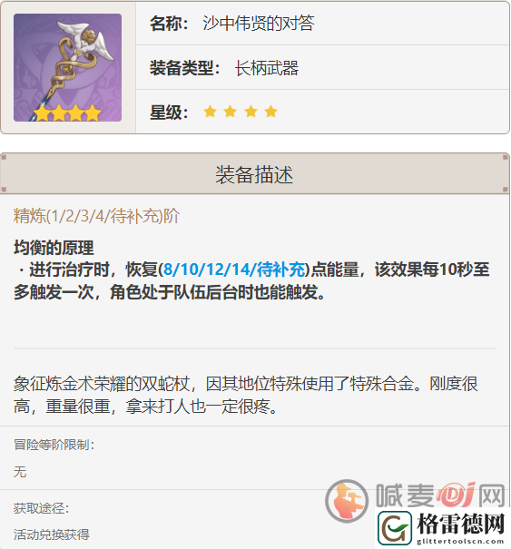 原神沙中伟贤的对答给谁合适 原神沙中伟贤的对答适配性分析