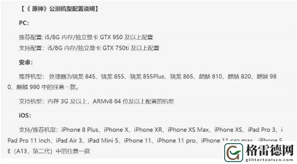 原神最低配置要求 原神最低配置是什么